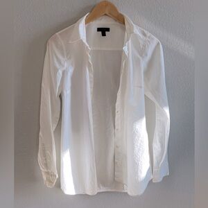 J. Crew Women’s White Cotton Button Up Long Sleeve
